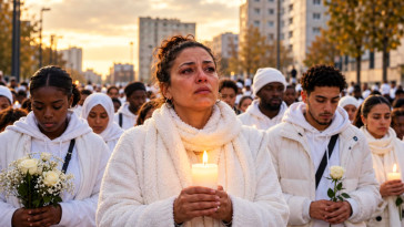 À Aubervilliers, des centaines de personnes participent à une marche blanche pour Pengo Bossio Wangi, tué à Trappes