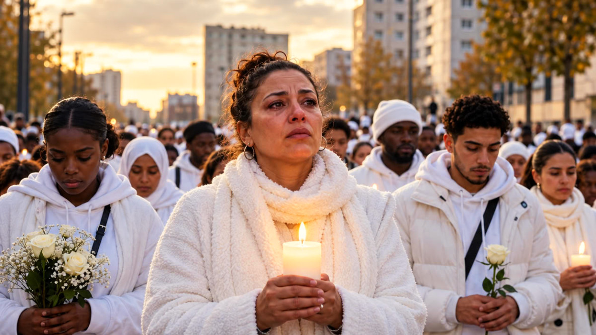 À Aubervilliers, des centaines de personnes participent à une marche blanche pour Pengo Bossio Wangi, tué à Trappes
