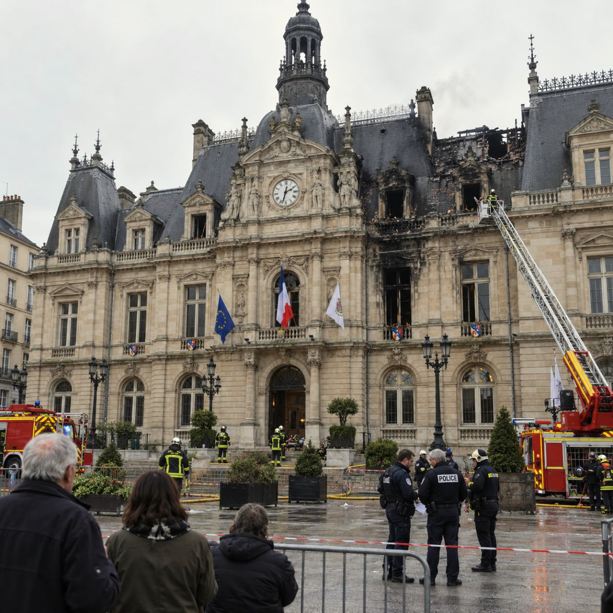 Incendie de l'hôtel de ville de Limoges : un homme soupçonné d'implication interpellé en Haute-Vienne