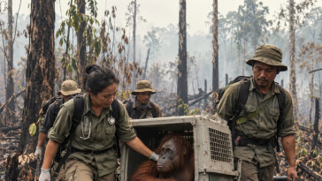 En Indonésie, des dizaines d'orangs-outangs ont été sauvés des incendies, selon plusieurs ONG