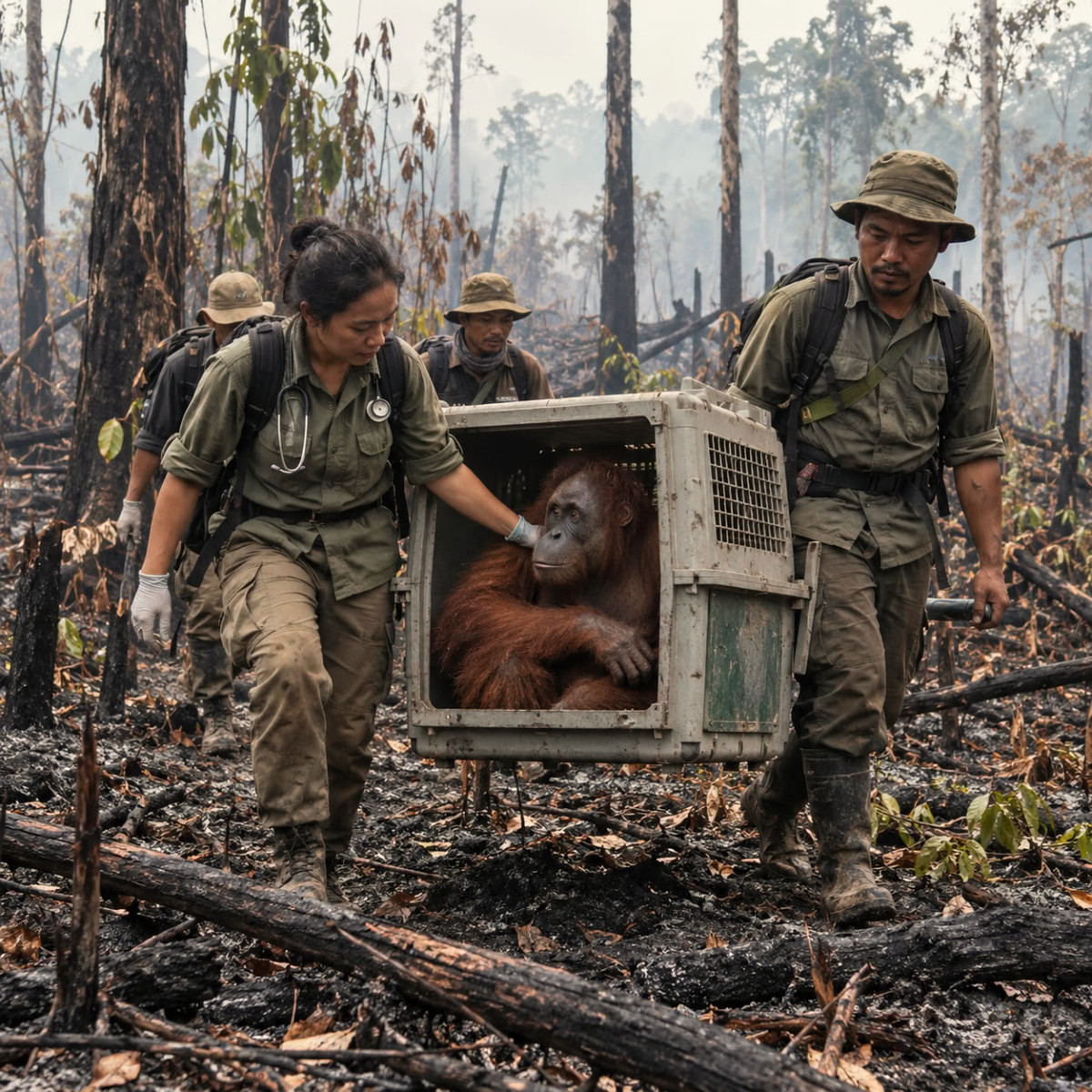 En Indonésie, des dizaines d'orangs-outangs ont été sauvés des incendies, selon plusieurs ONG