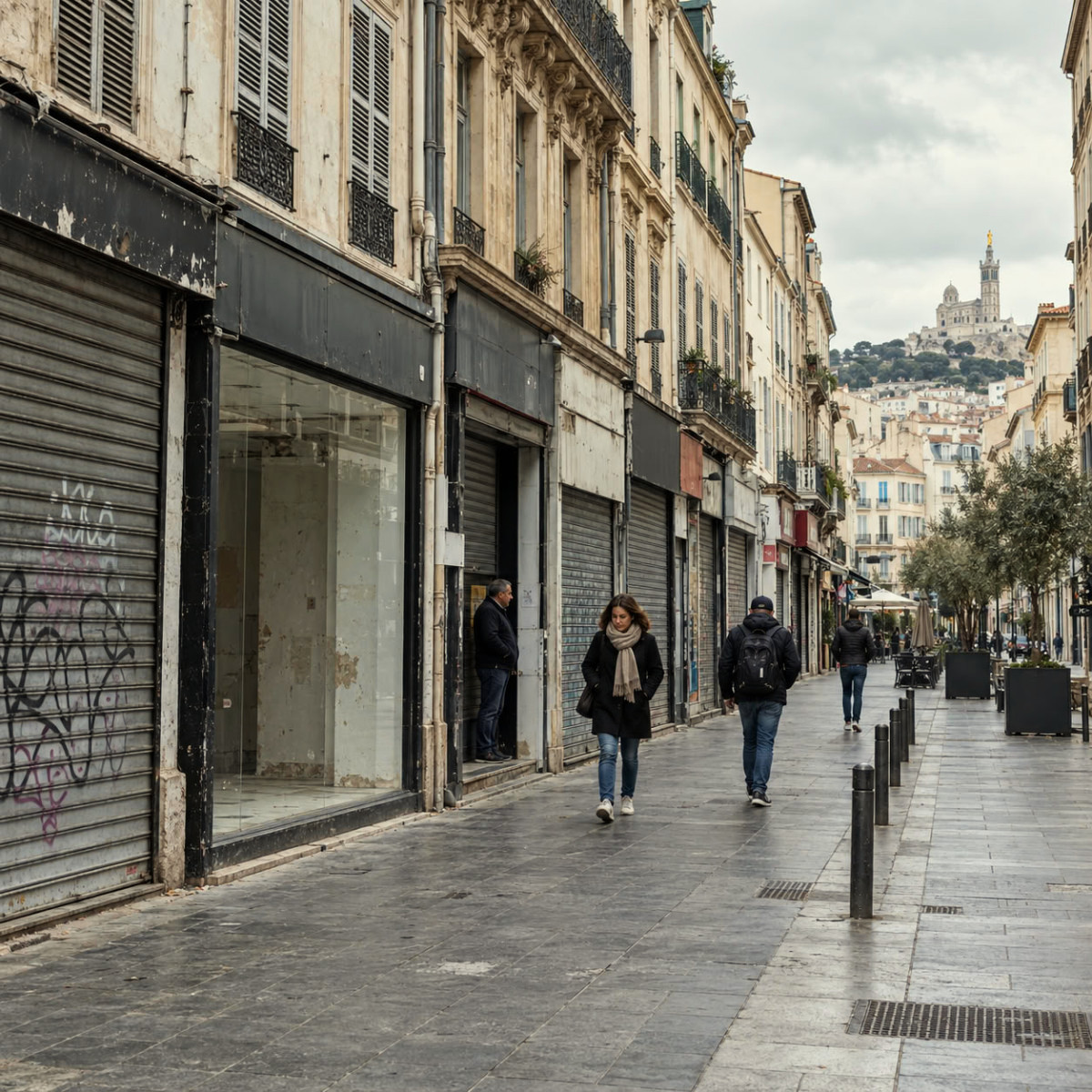 À Marseille, les grandes artères commerçantes " dévalisées à 80 % ", selon l'association des commerçants du centre-ville