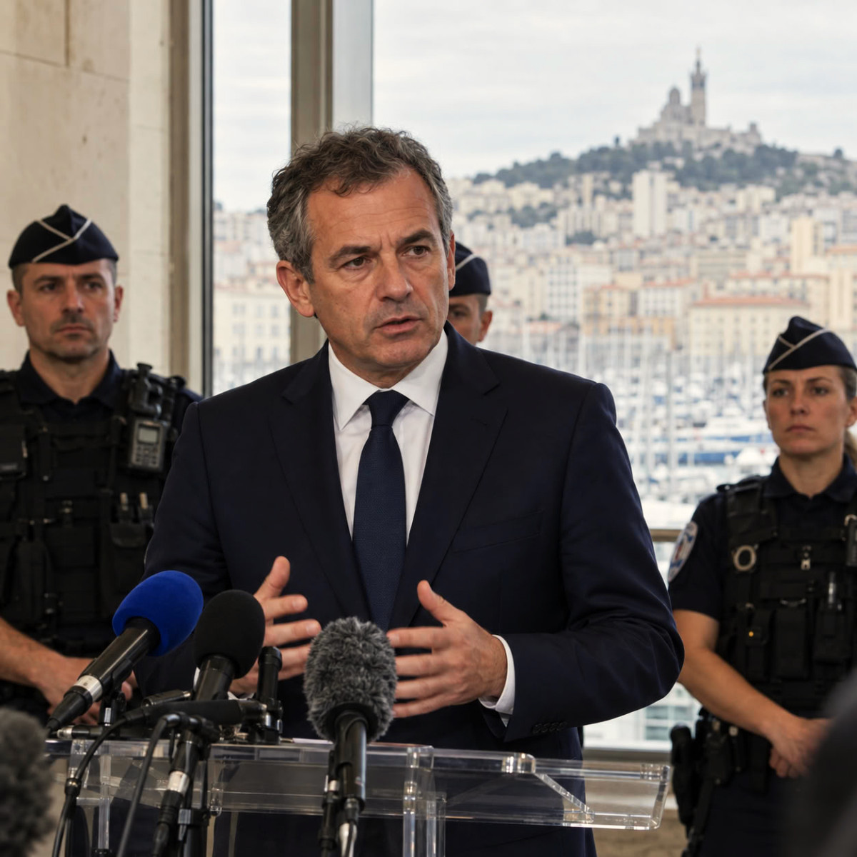 À Marseille, le ministre de l'Intérieur promet " un dispositif policier plus nombreux " pour samedi