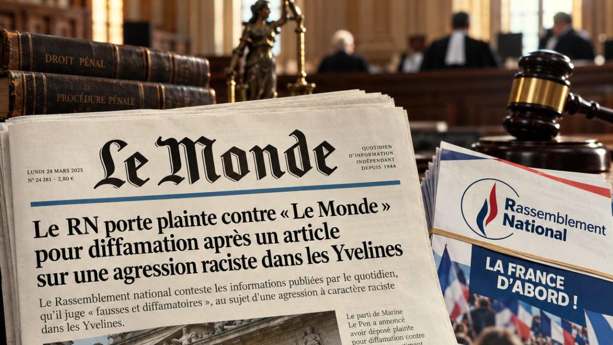 Le RN poursuit Le Monde en diffamation après une "information mensongère" sur l'attentat raciste dans les Yvelines
