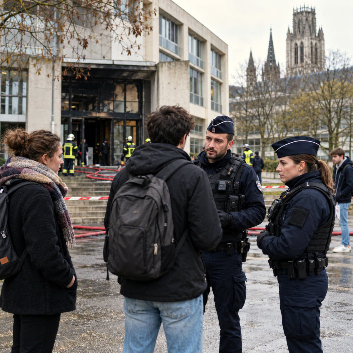 Université de Rouen : un étudiant interpellé, soupçonné d'être impliqué dans l'incendie