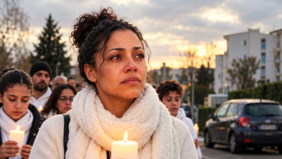 À La Verrière, la mère de l'enfant gravement blessée dans l'attentat raciste des Yvelines livre son émotion lors de la marche blanche